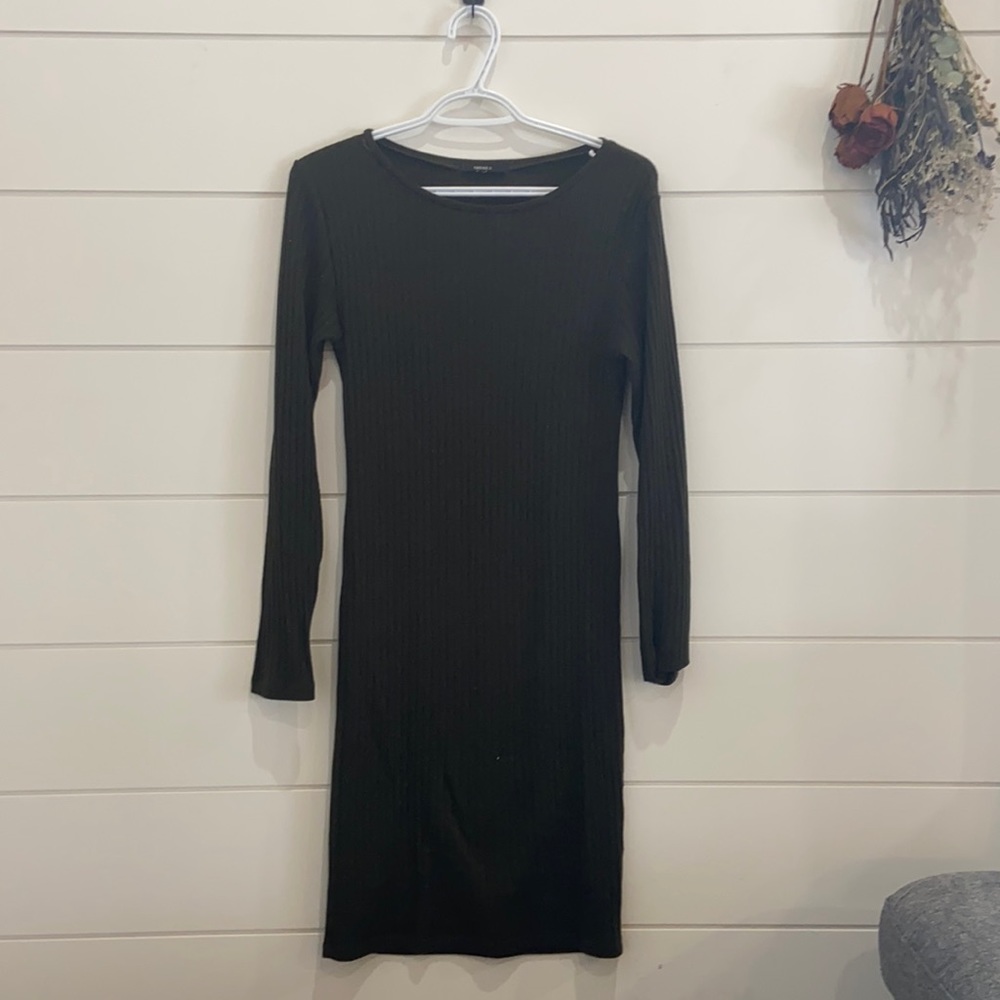 Dark Green Sweater Dress